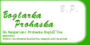 boglarka prohaska business card